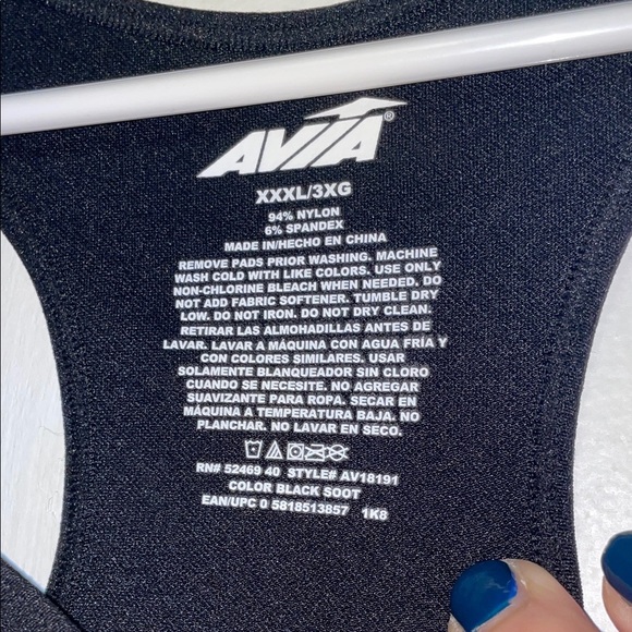 Avia Black Sports Bra - Picture 5 of 6